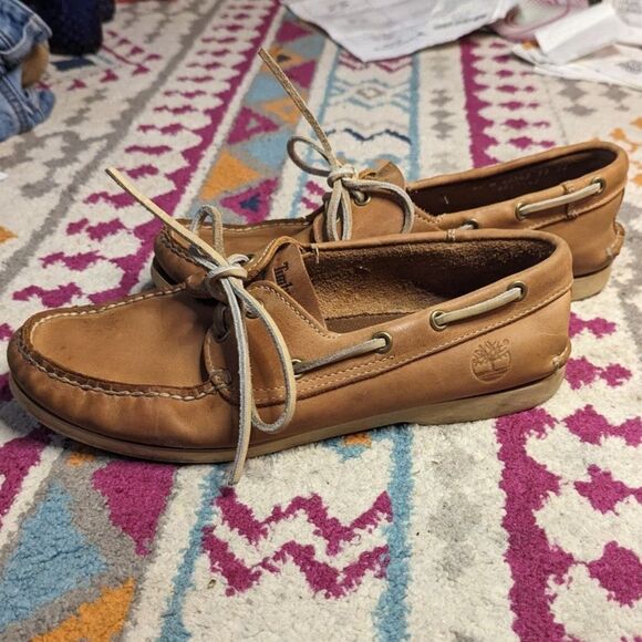 Timberland Men's Size 8.5 Leather Slip on Casual Loafers - Picture 1 of 10